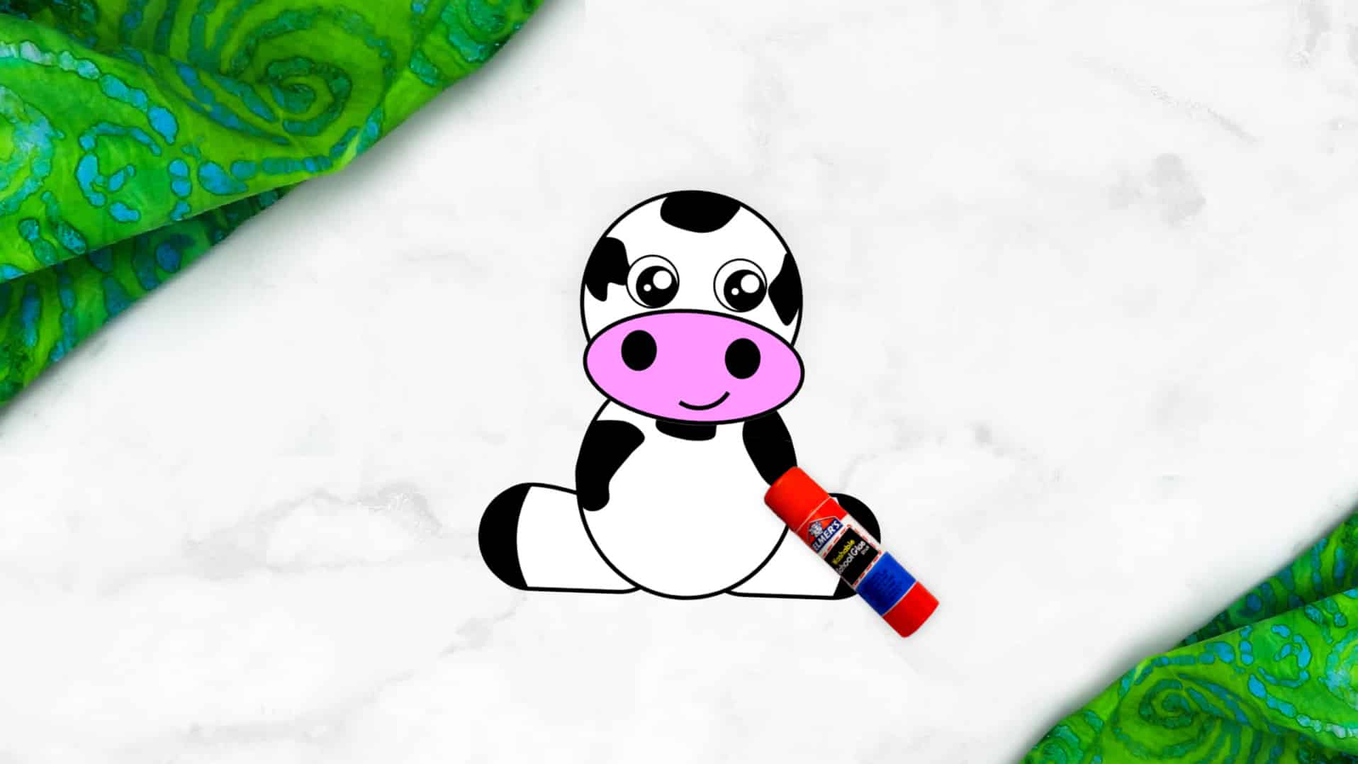 Free Printable Cow Craft template for kids preschoolers toddlers