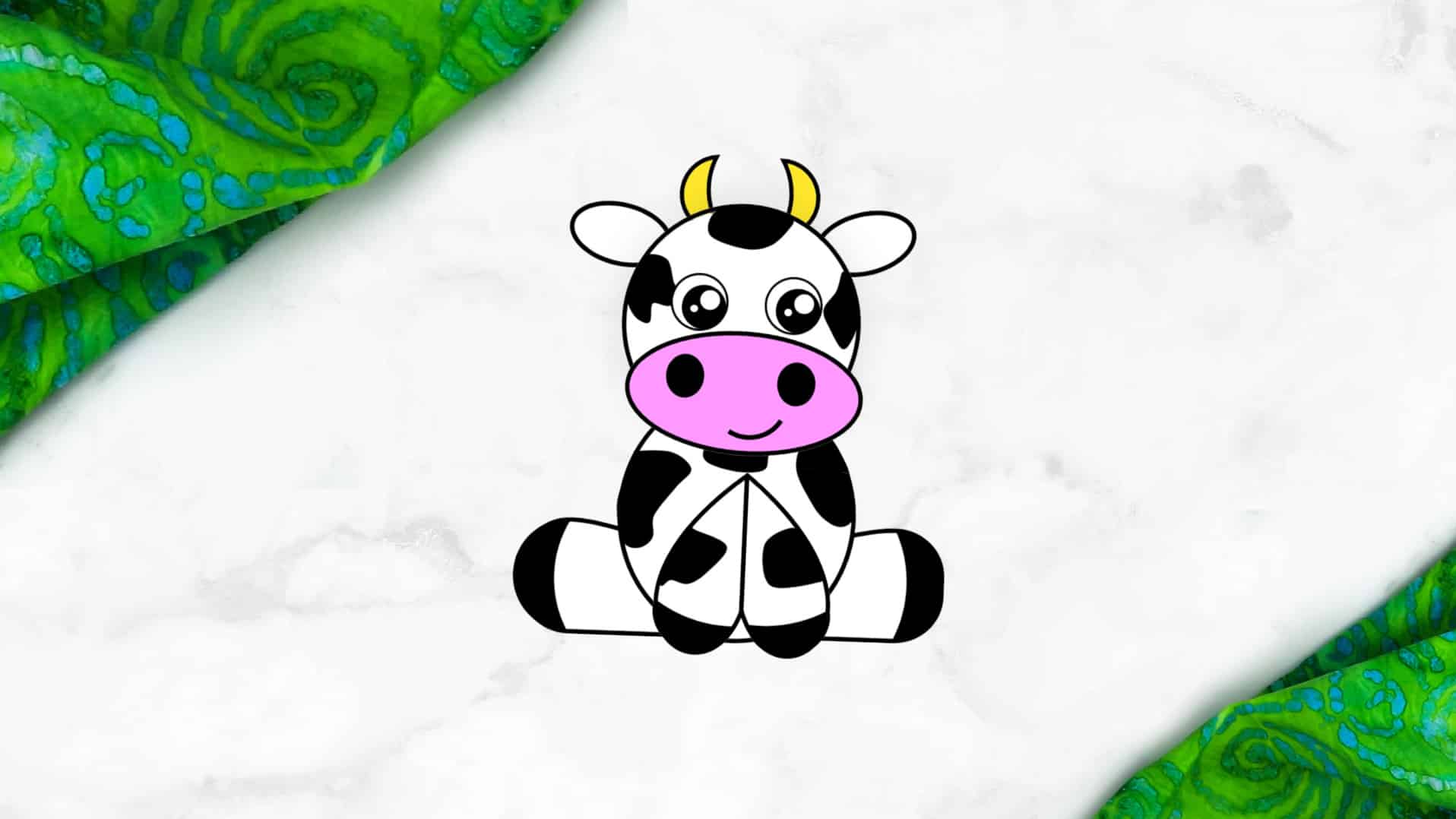 Free Printable Cow Craft template for kids preschoolers toddlers