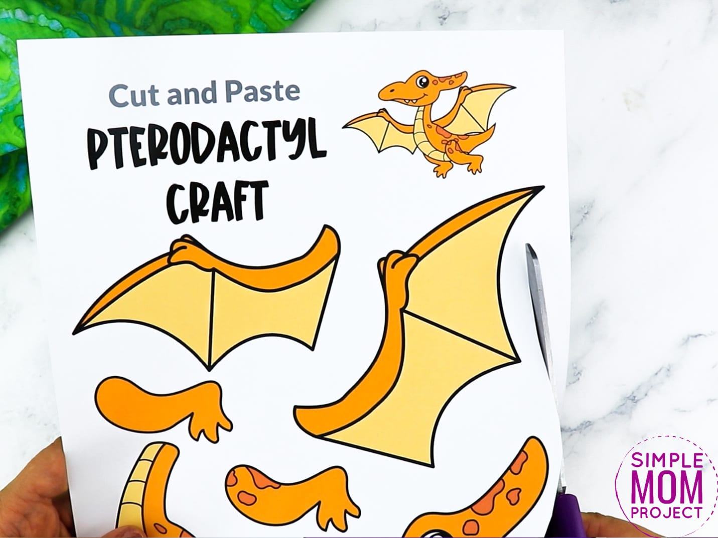 Free Printable Pterodactyl Dinosaur Craft for Preschoolers, toddlers and kindergartners