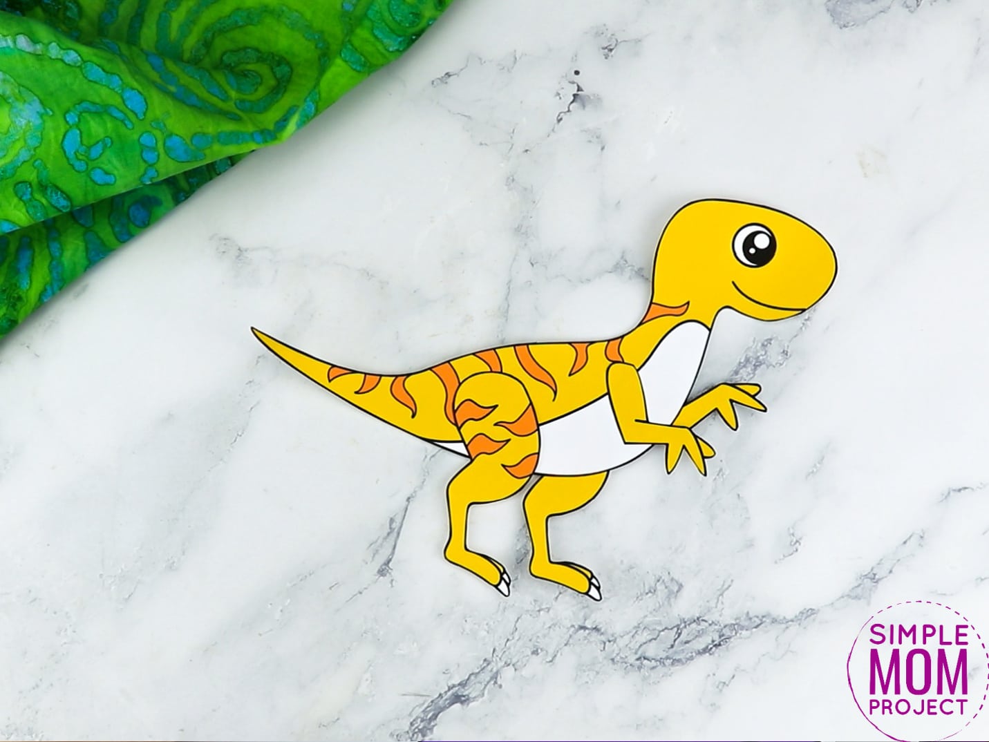 Free Printable Velociraptor Dinosaur Craft for Preschoolers, toddlers and kindergartners
