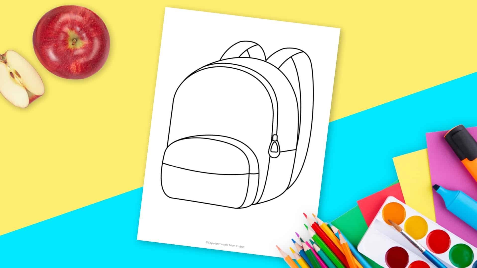 Free printable backpack template for kids preschoolers and toddlers