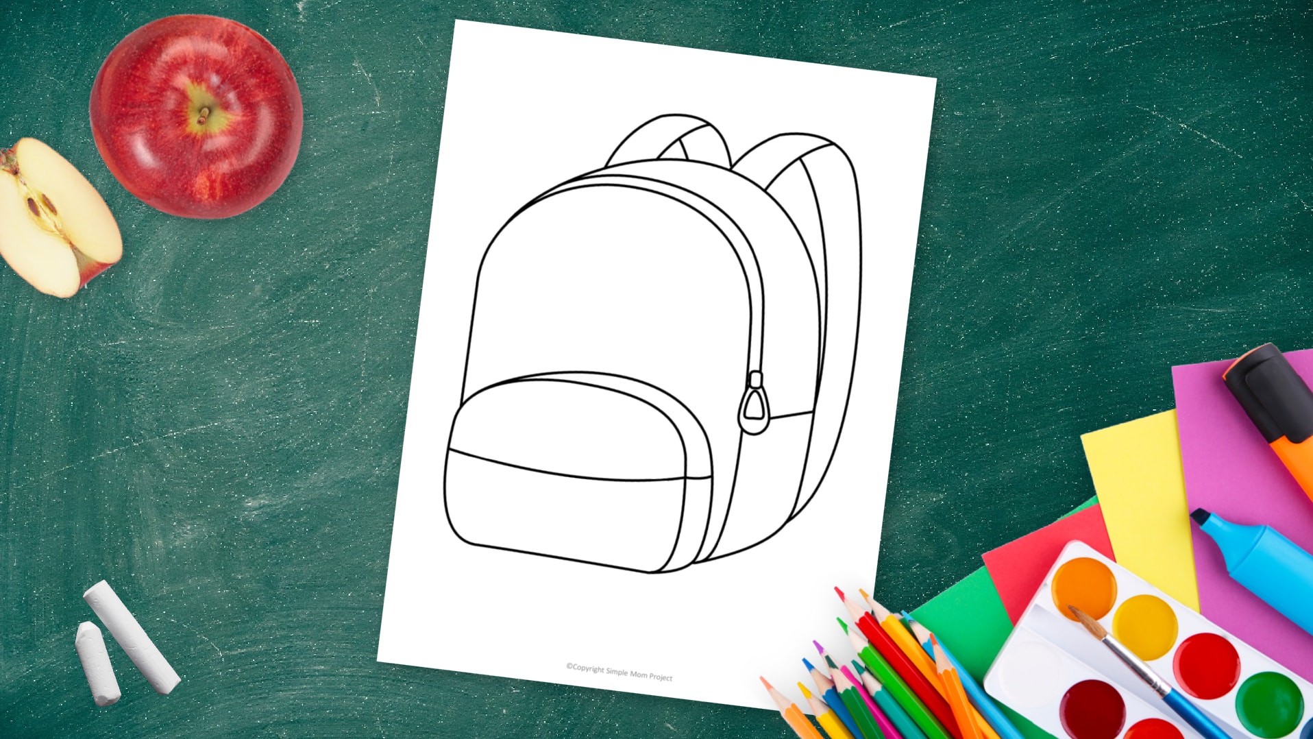 Free printable backpack template for kids preschoolers and toddlers