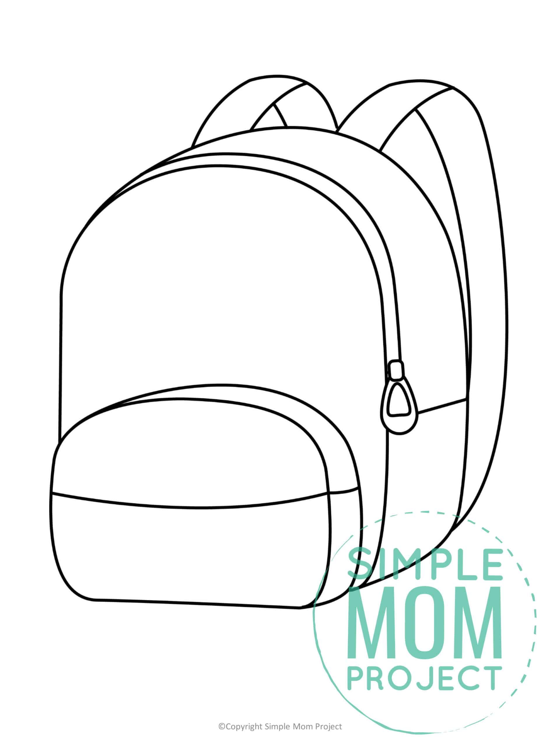 Free printable backpack template for kids preschoolers and toddlers