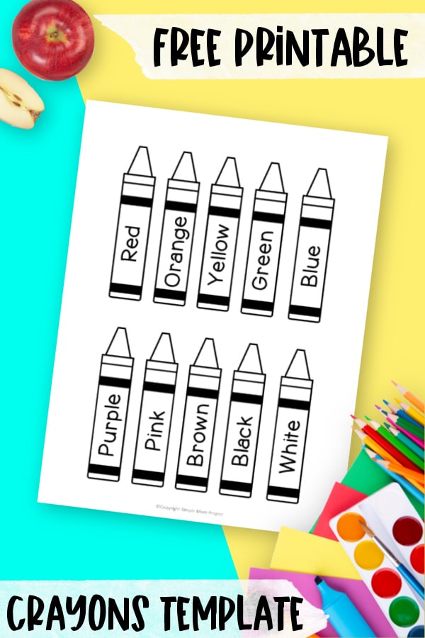 Do your kids love coloring with crayons? Why not use this free printable crayon template for the perfect coloring activity! Your kids will love them! Use it to teach colors and ask them to name them. Click to download and print these blank outline crayon templates!