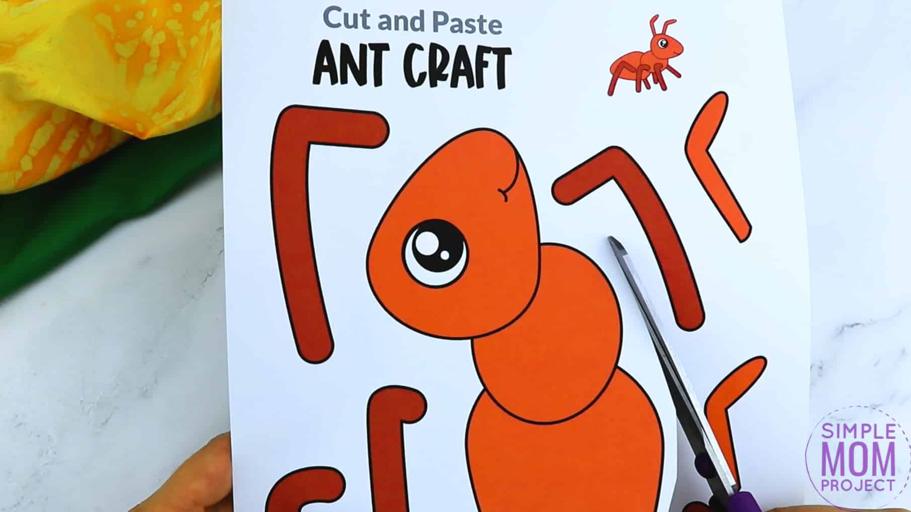Free Printable Ant Craft for Kids, preschoolers and toddlers