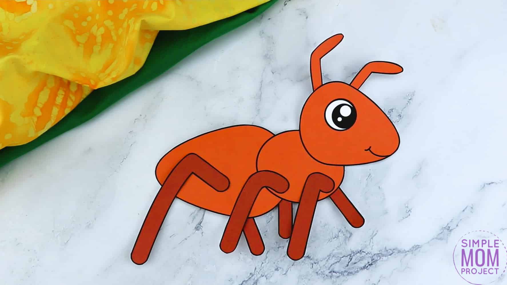 Free Printable Ant Craft for Kids, preschoolers and toddlers