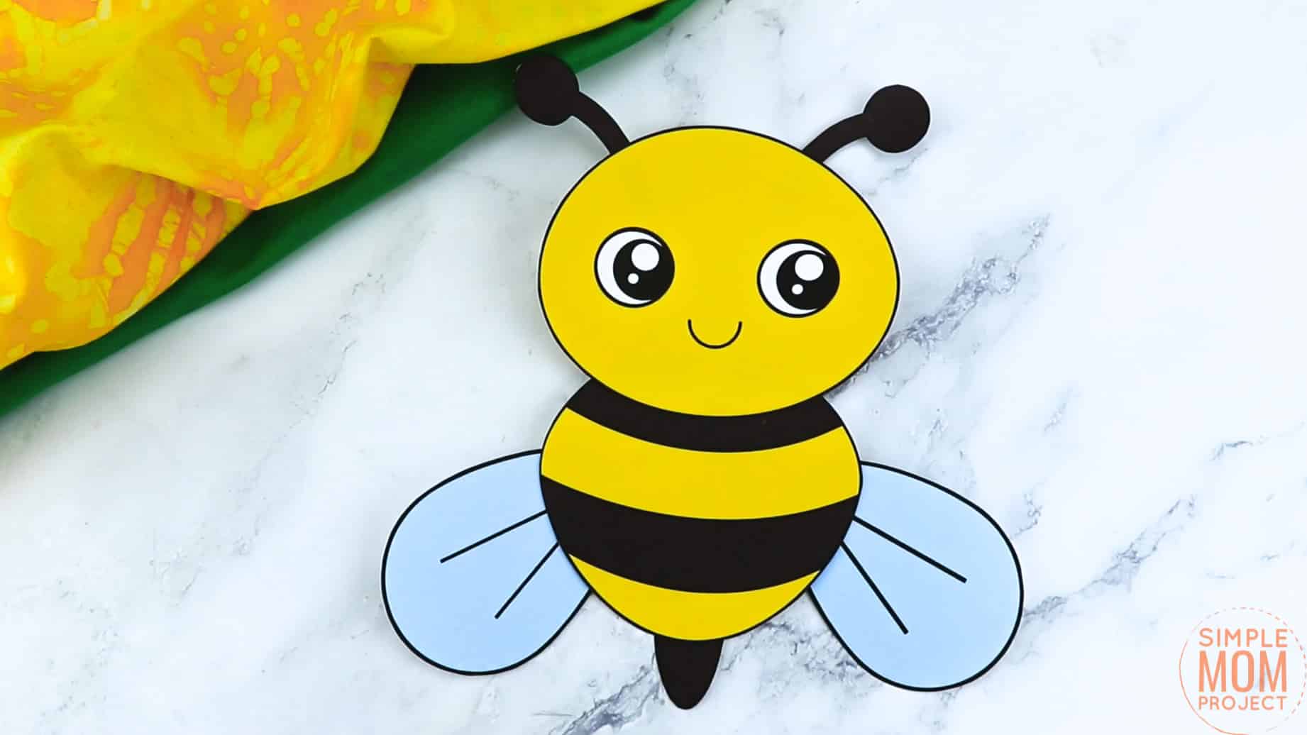 Free Printable Bee Craft for Kids, preschoolers and toddlers