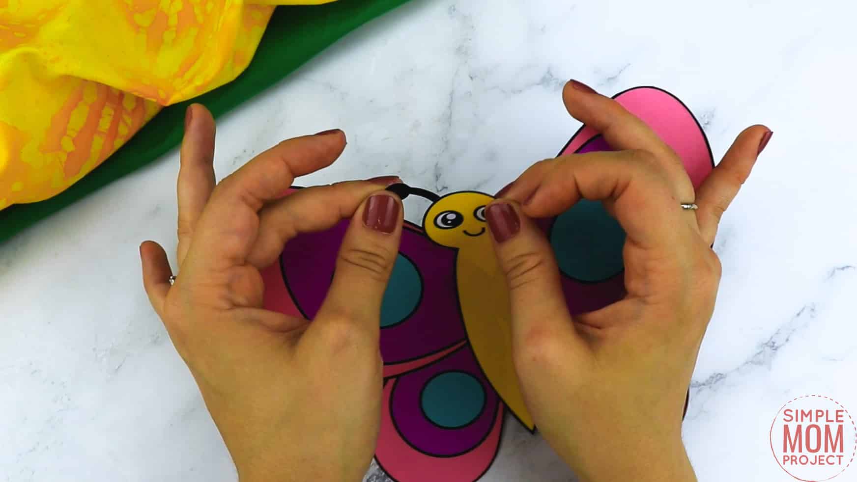 Free Printable Butterfly Craft for Kids, preschoolers and toddlers