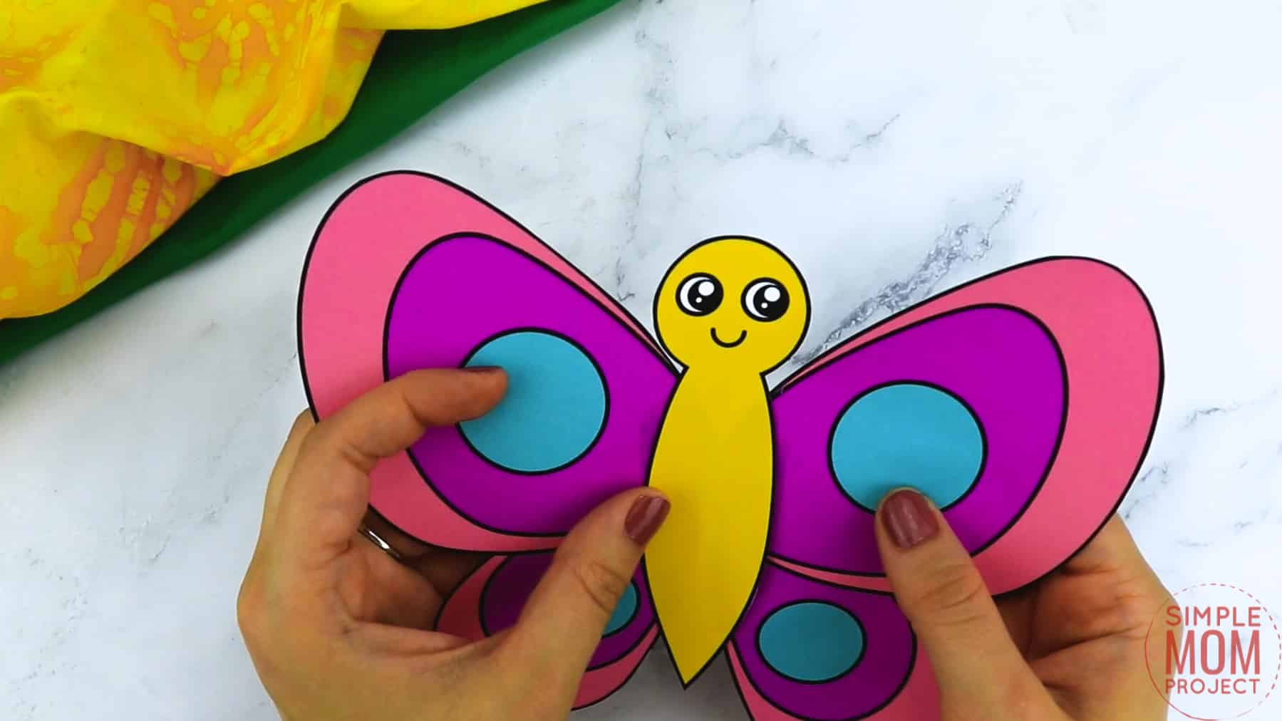 Free Printable Butterfly Craft for Kids, preschoolers and toddlers