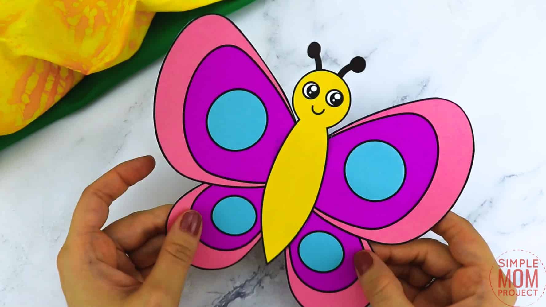 Free Printable Butterfly Craft for Kids, preschoolers and toddlers