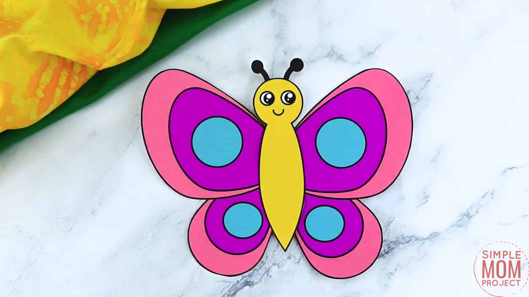 Free Printable Butterfly Craft for Kids, preschoolers and toddlers