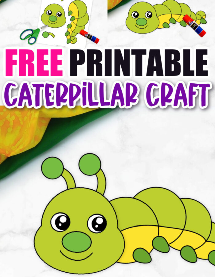 Click now for a simple way to teach the letter C in the alphabet, click now to download and print this easy hungry caterpillar craft today! This insect craft is an easy preschool, kindergarten or toddler printable caterpillar craft! Also, use it to learn the life cycle of a butterfly! Options for this caterpillar craft are endless!