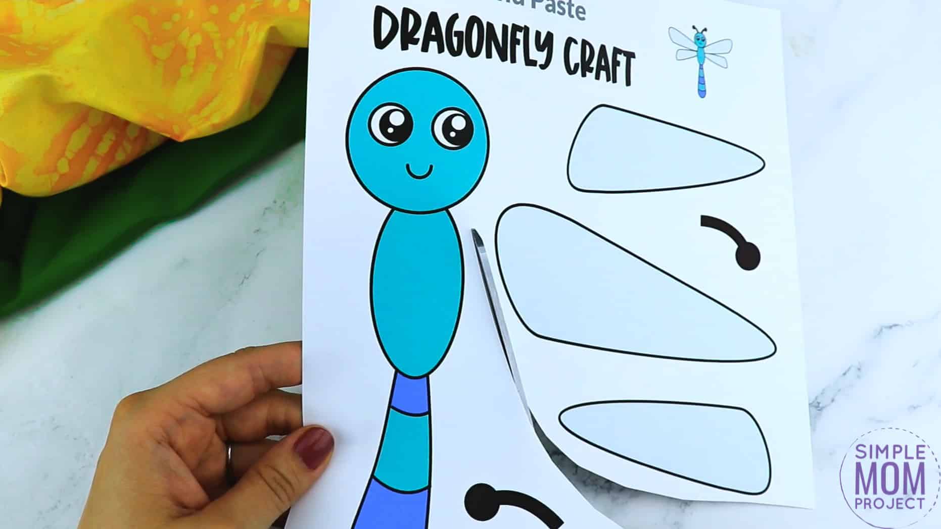 Free Printable Dragonfly Craft for Kids, preschoolers and toddlers
