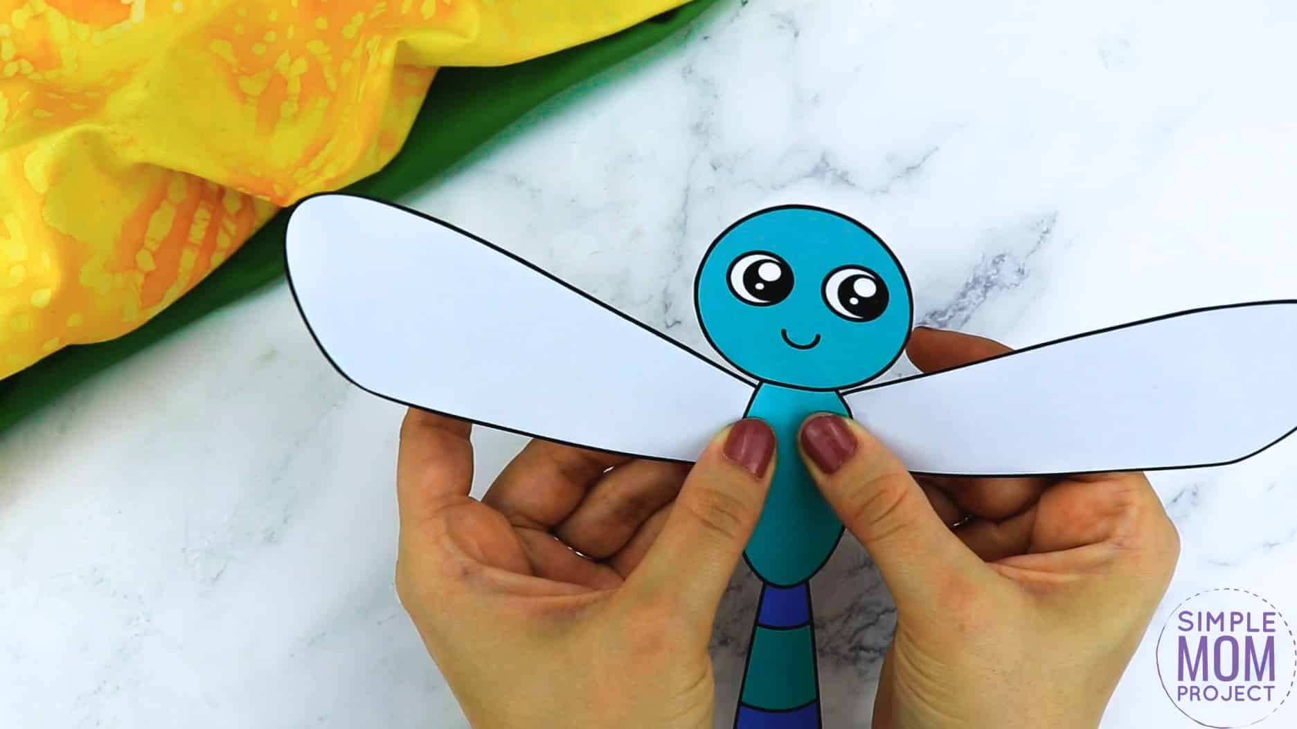 Free Printable Dragonfly Craft for Kids, preschoolers and toddlers