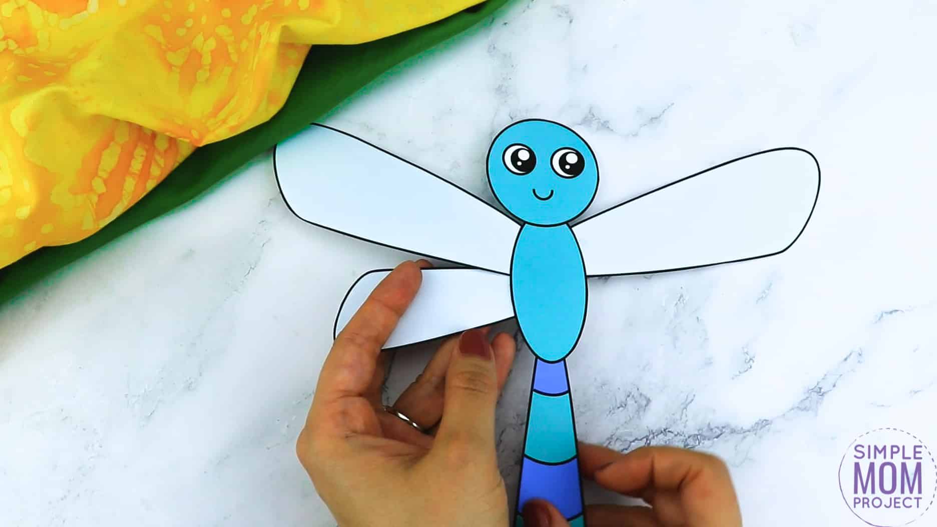 Free Printable Dragonfly Craft for Kids, preschoolers and toddlers