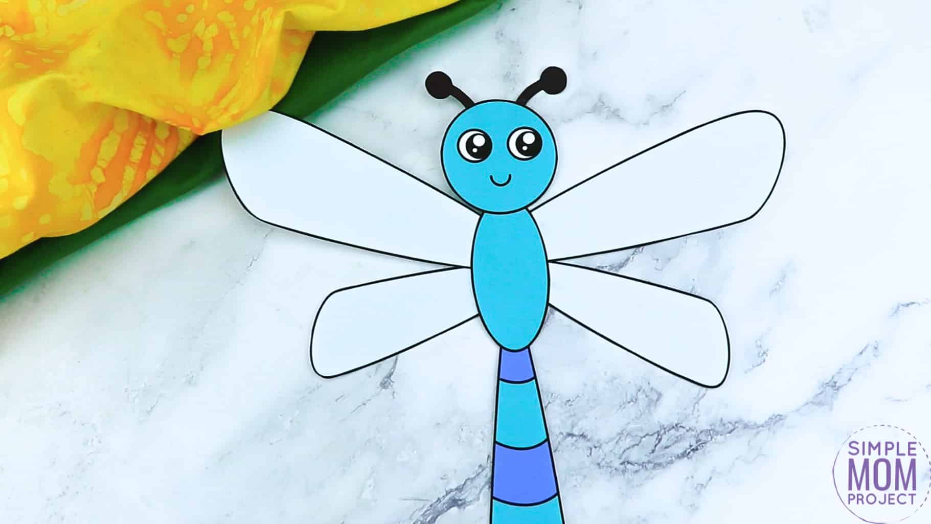 Free Printable Dragonfly Craft for Kids, preschoolers and toddlers
