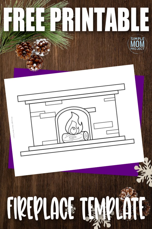 Are you looking for a simple fireplace outline or brick fireplace paper craft? Click to download and print the diy fireplace decoration, color it and turn it into a banner this winter! Kids of all ages will love to color and decorate the fireplace and display it on the mantel for all to enjoy!