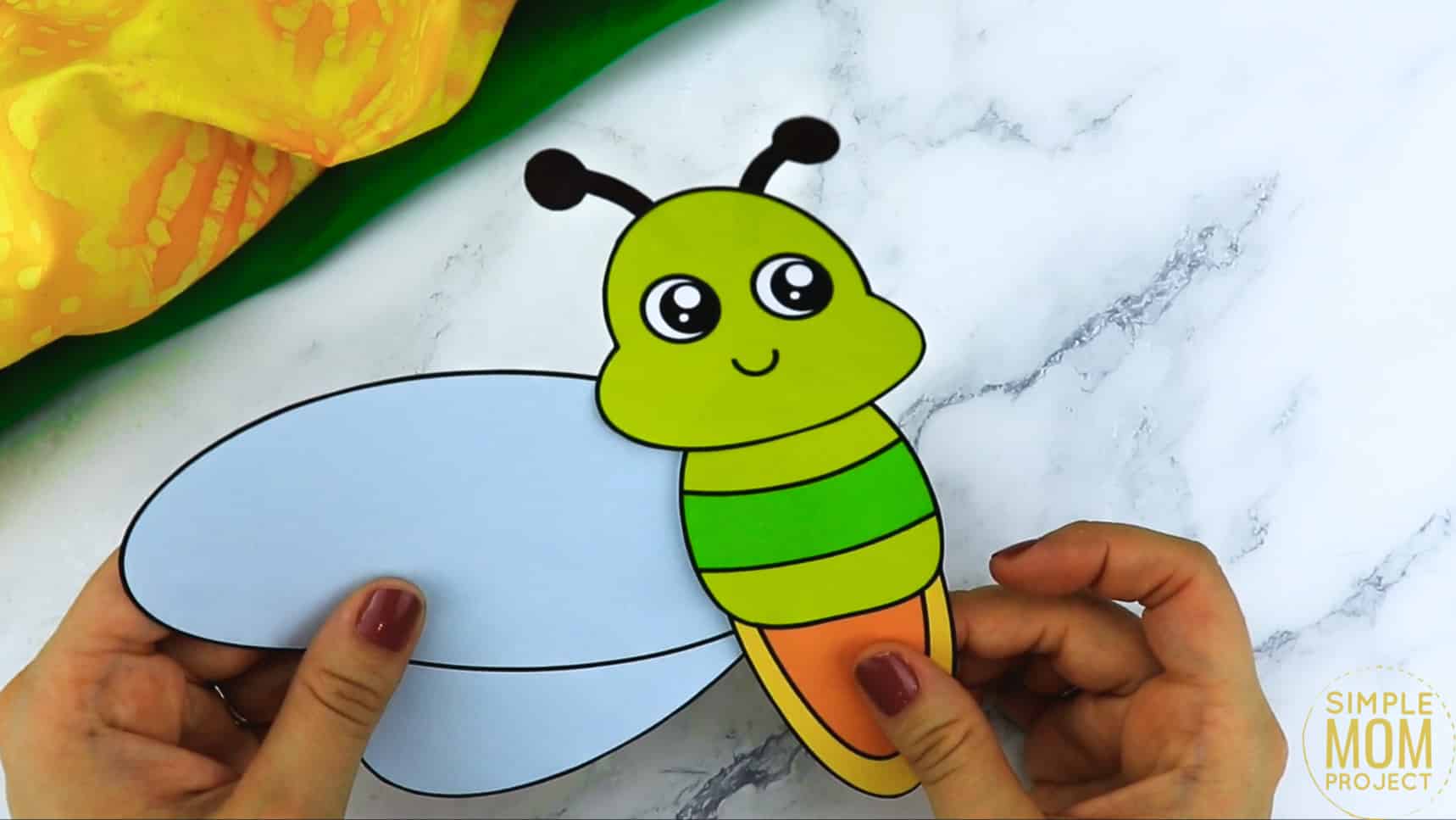 Free Printable Firefly Craft for Kids, preschoolers and toddlers