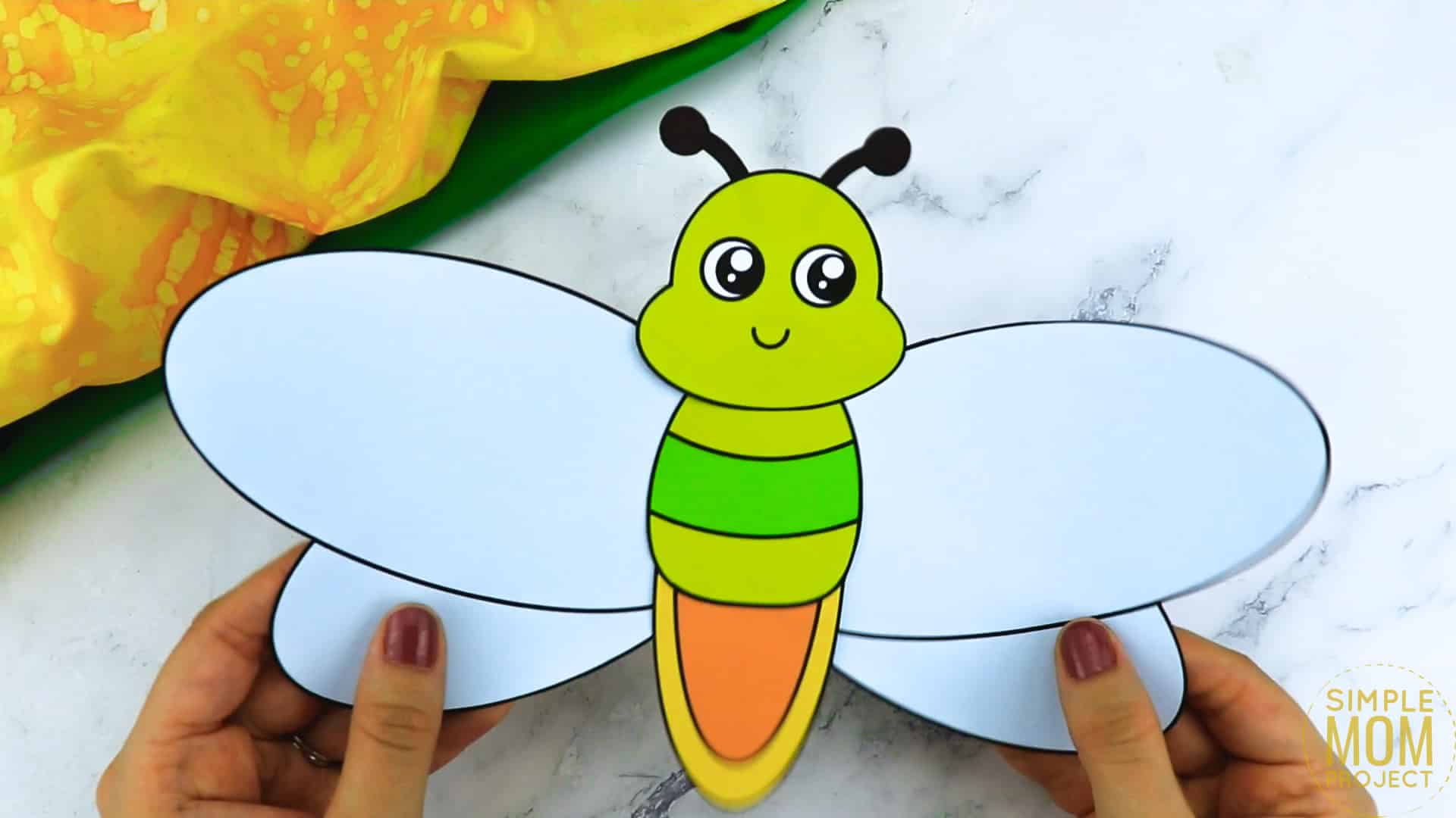 Free Printable Firefly Craft for Kids, preschoolers and toddlers