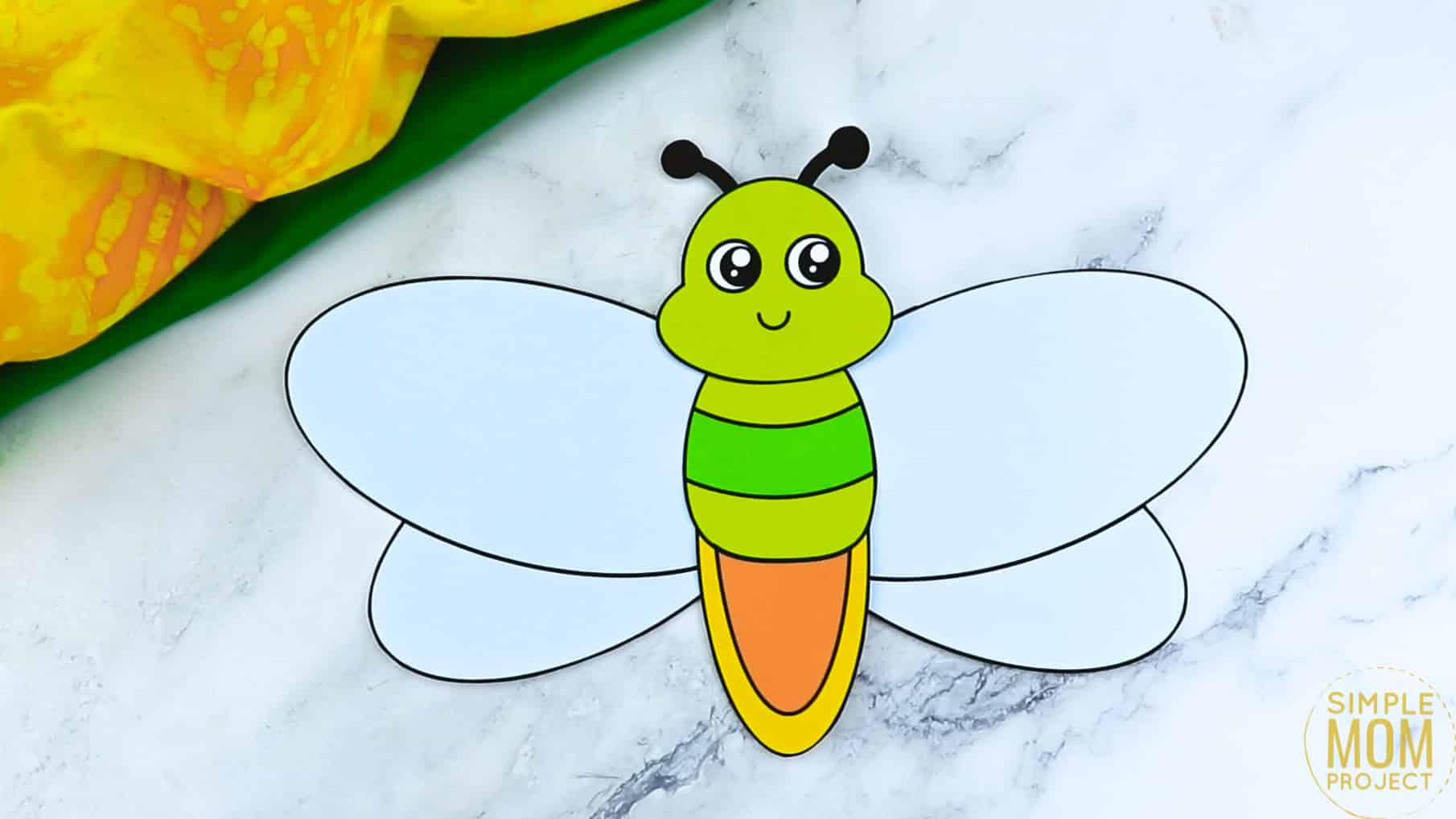 Free Printable Firefly Craft for Kids, preschoolers and toddlers
