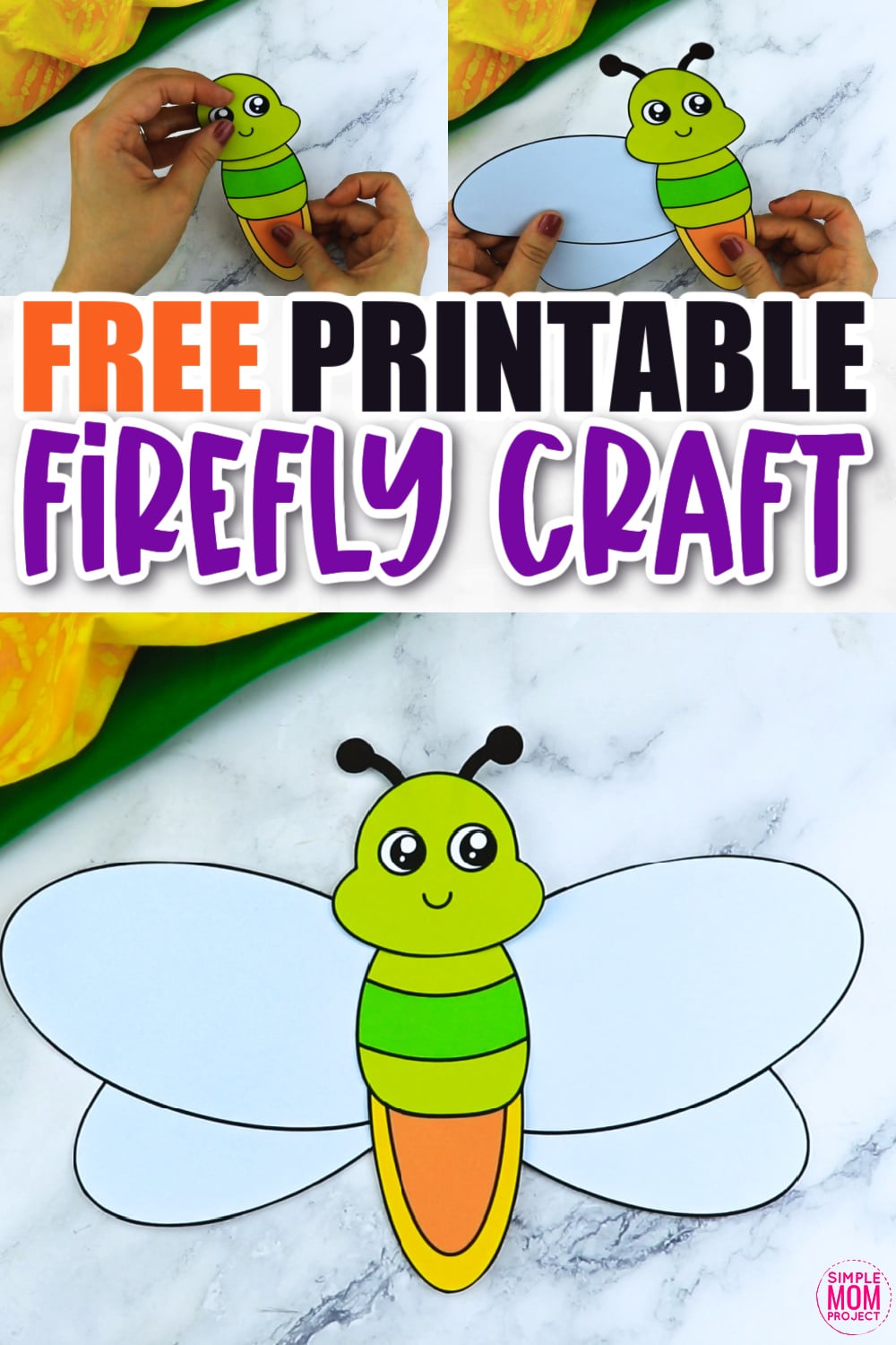 Have you and your kids caught light up bugs in a mason jar yet? Why not continue the fun with this easy preschool, toddler and kindergarten firefly craft. It is a great way to teach the letter F and you can even turn it into a fun clothespin puppet. Color it or paint with fingerprints. Options for this firefly craft are endless!