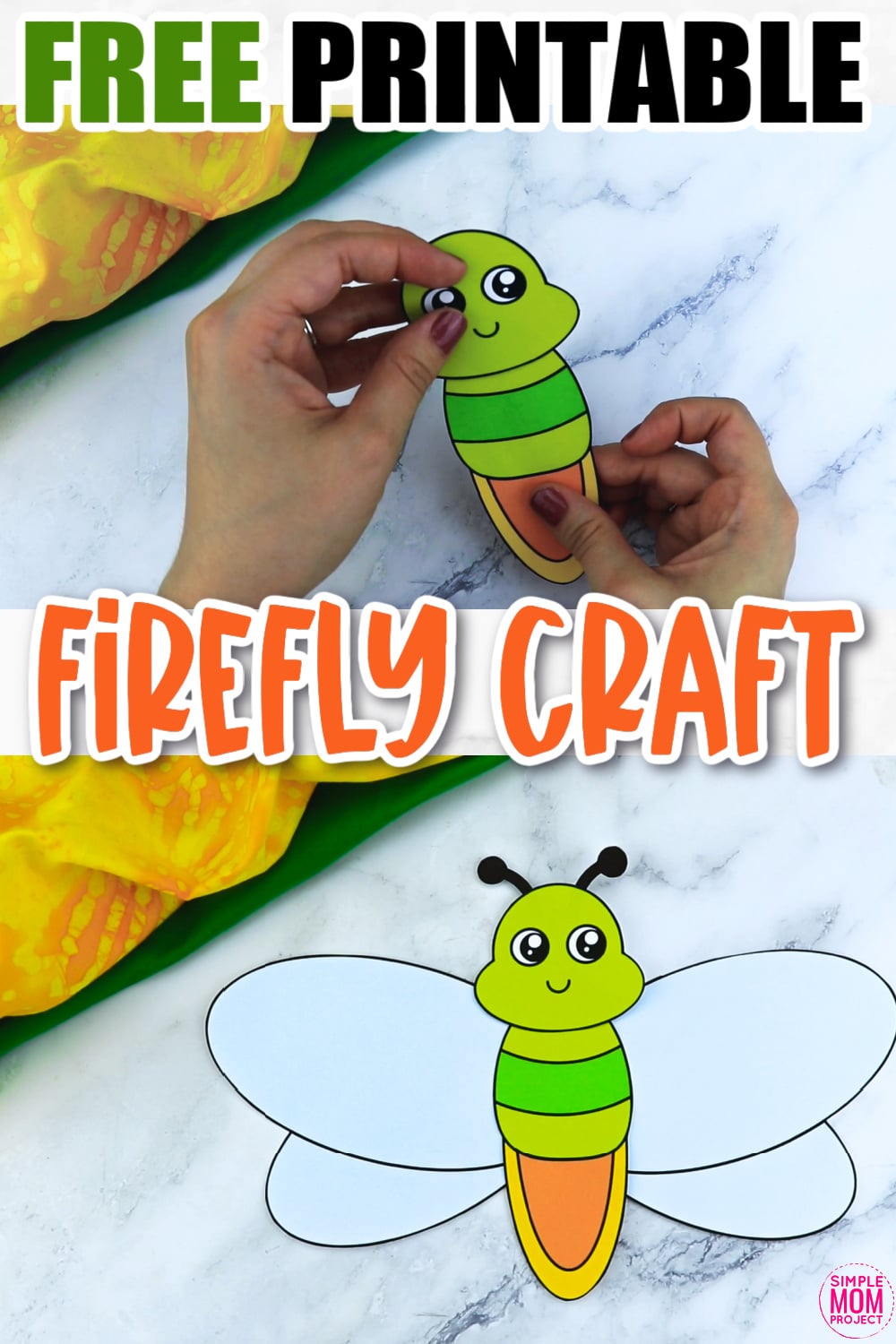 Free Printable Firefly Craft for Kids, preschoolers and toddlers