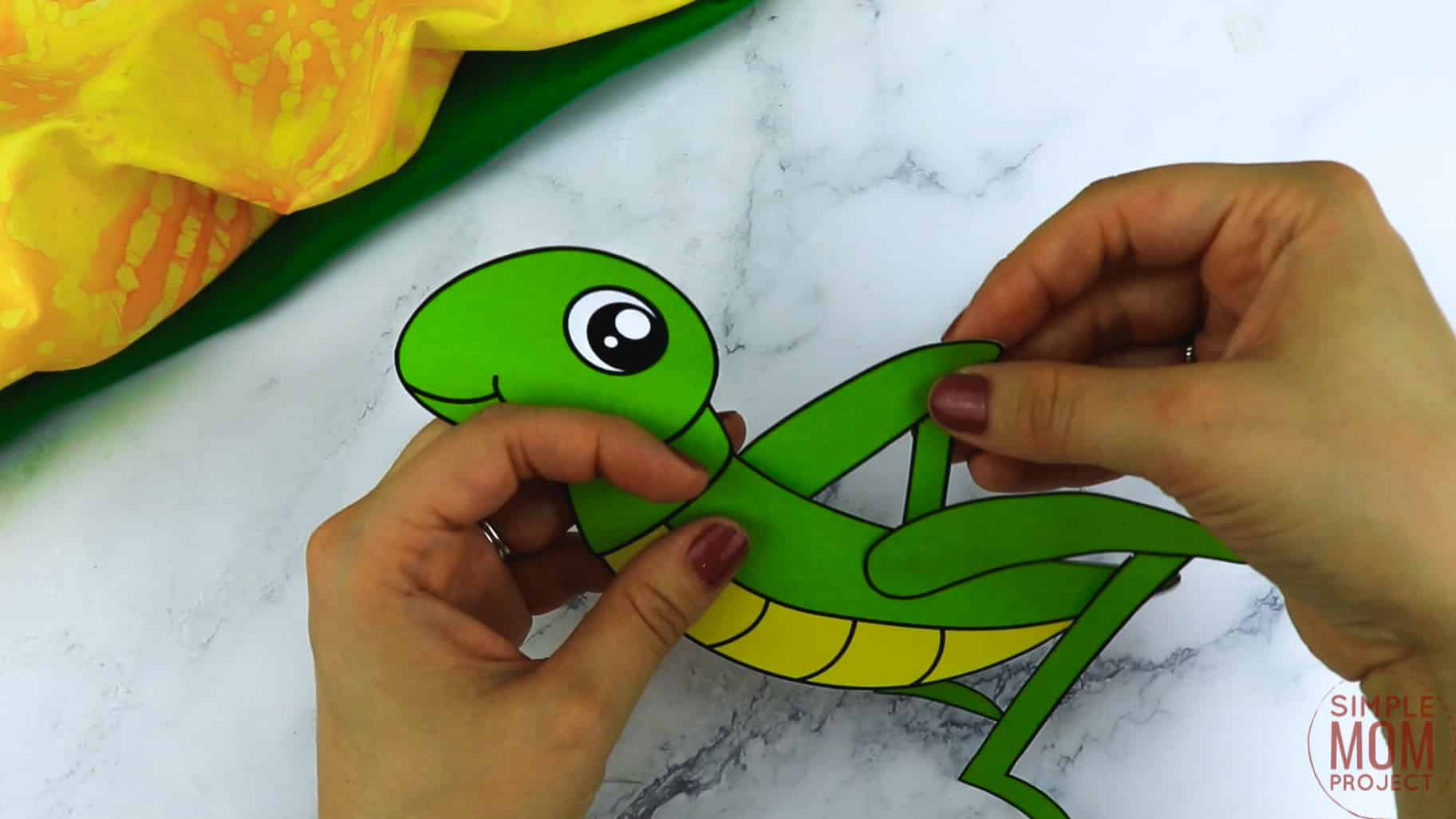 Free Printable Grasshopper Craft for Kids, preschoolers and toddlers
