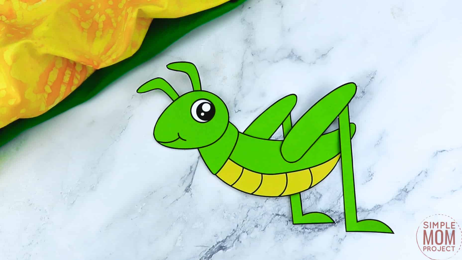 Free Printable Grasshopper Craft for Kids, preschoolers and toddlers