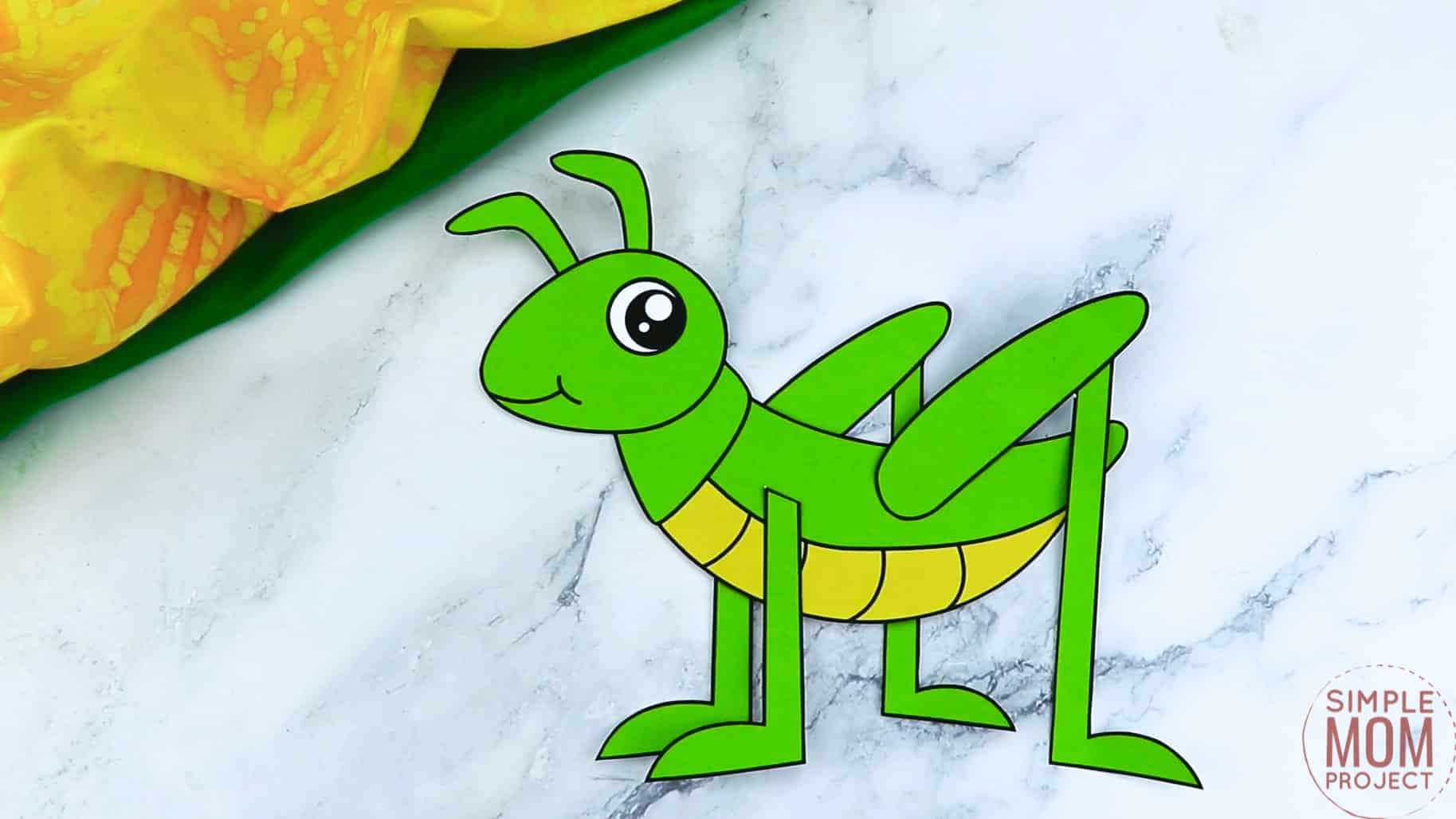 Free Printable Grasshopper Craft for Kids, preschoolers and toddlers