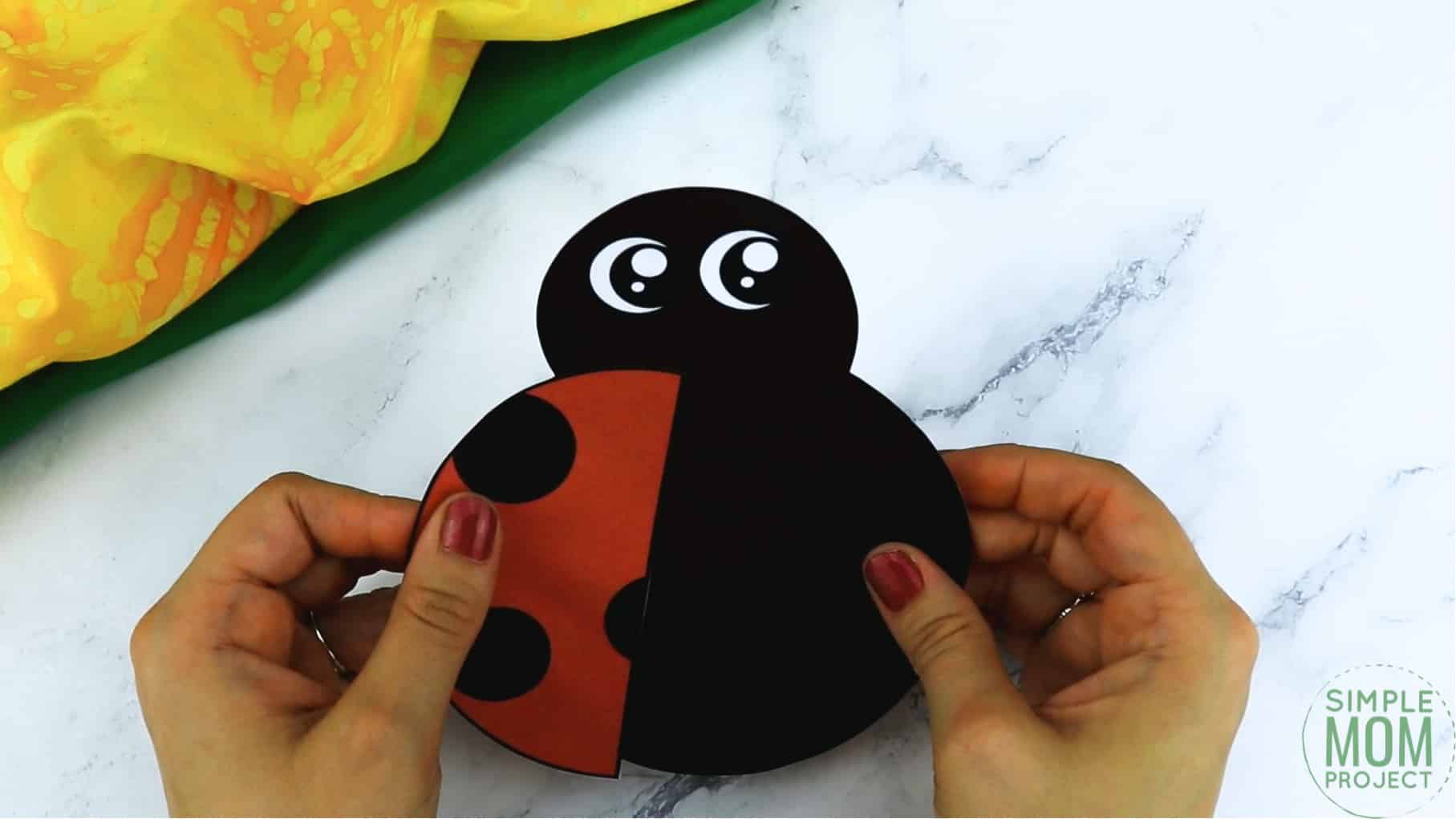 Free Printable Ladybug Craft for Kids, preschoolers and toddlers