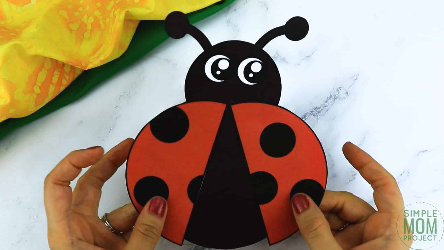Free Printable Ladybug Craft for Kids, preschoolers and toddlers