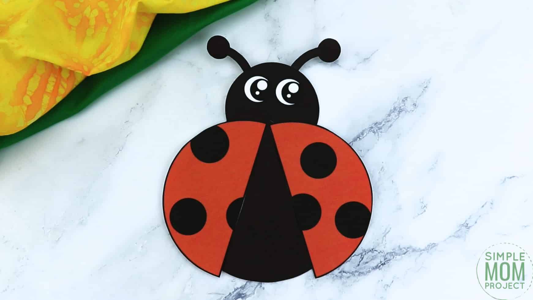 Free Printable Ladybug Craft for Kids, preschoolers and toddlers