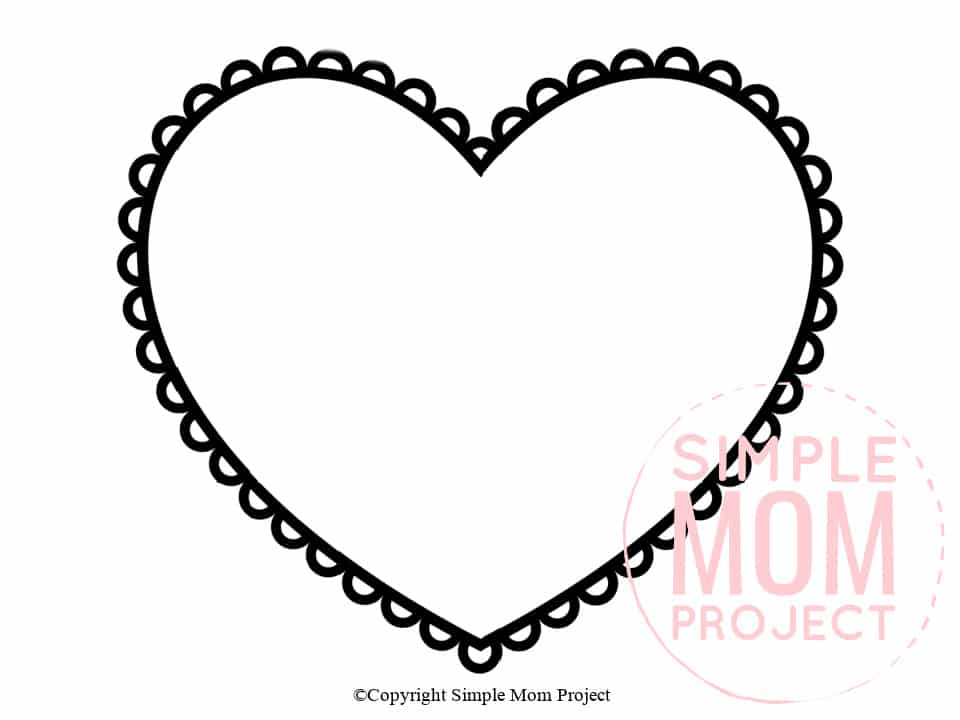 Free Printable Large Shape Heart Template heart stencil heart cut out heart outline