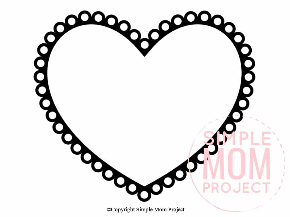 Free Printable Large Shape Heart Template heart stencil heart cut out heart outline