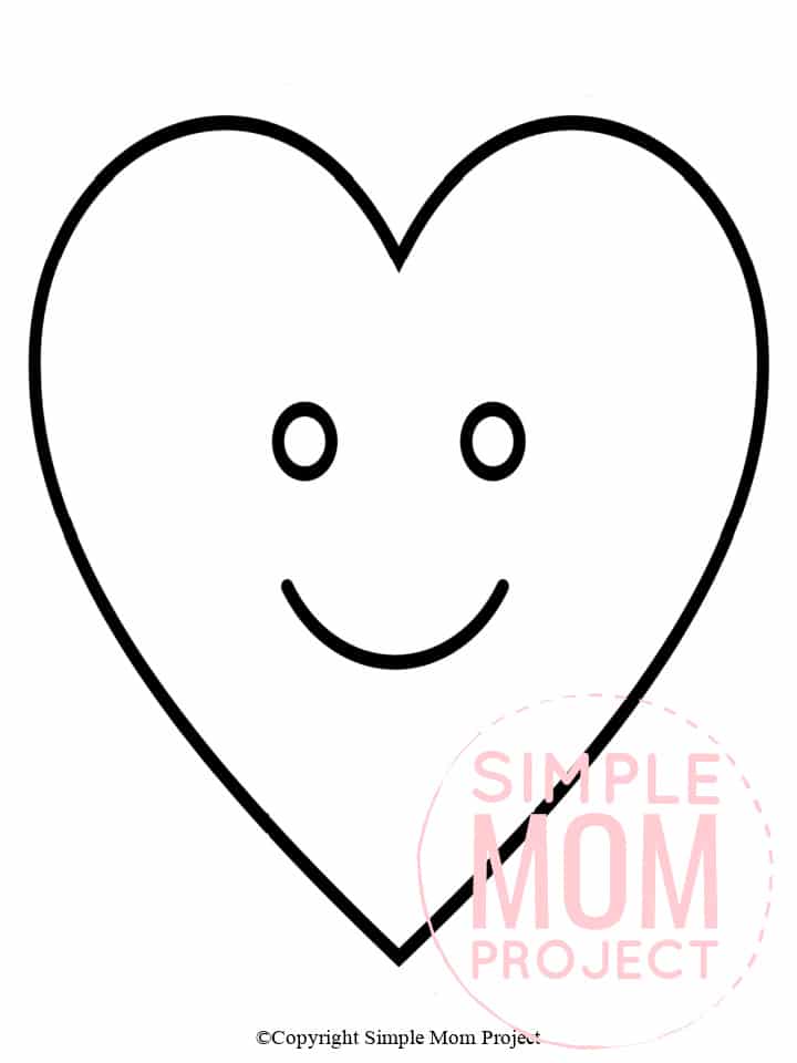 Free Printable Large Shape Heart Template heart stencil heart cut out heart outline
