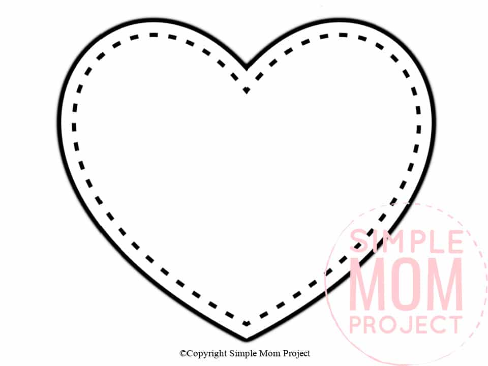 Free Printable Large Shape Heart Template heart stencil heart cut out heart outline