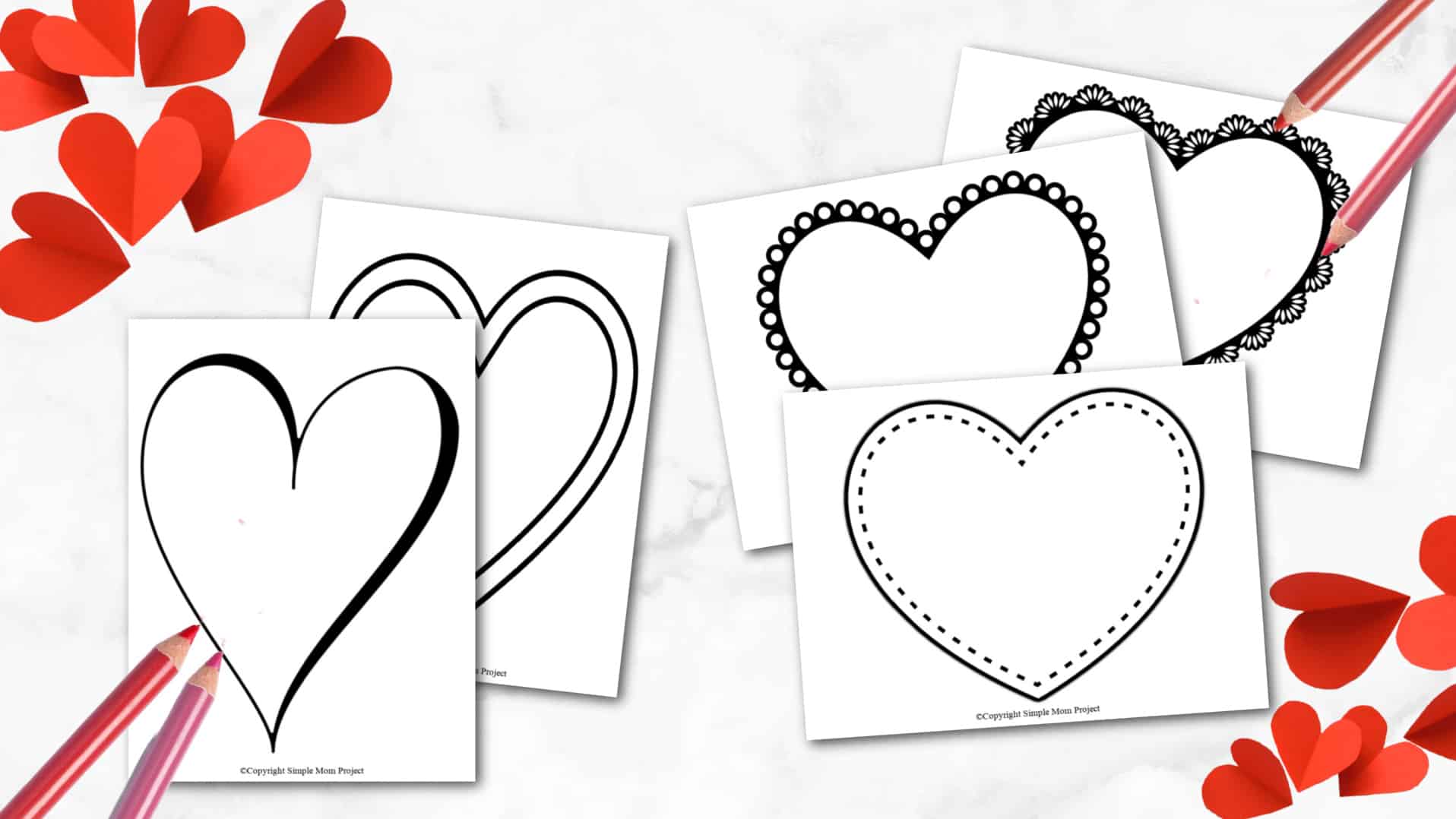 Free Printable Large Shape Heart Template heart stencil heart cut out heart outline
