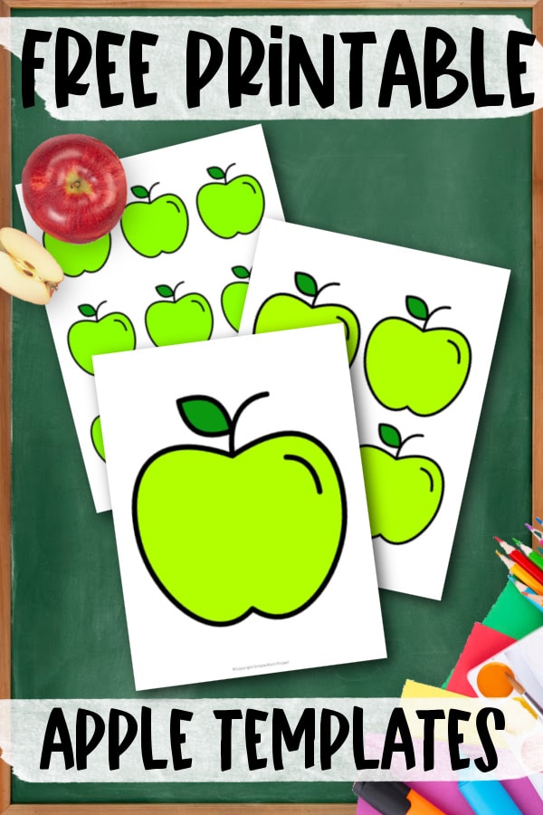 Free Printable Large Small Medium Red Apple Template for Fall Crafts, Autumn Apple Crafts, Teacher Appreciation Crafts 3