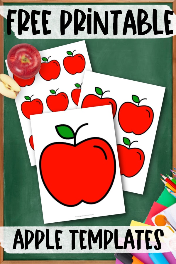 Free Printable Large Small Medium Red Apple Template for Fall Crafts, Autumn Apple Crafts, Teacher Appreciation Crafts 3