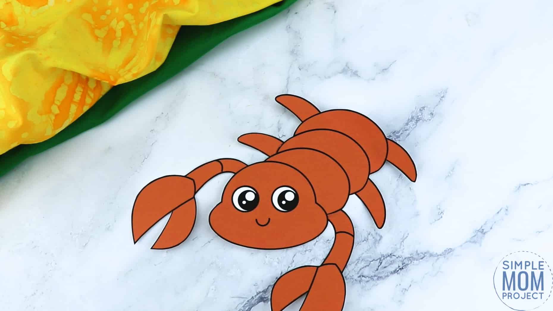 Free Printable Scorpion Craft for Kids, preschoolers and toddlers
