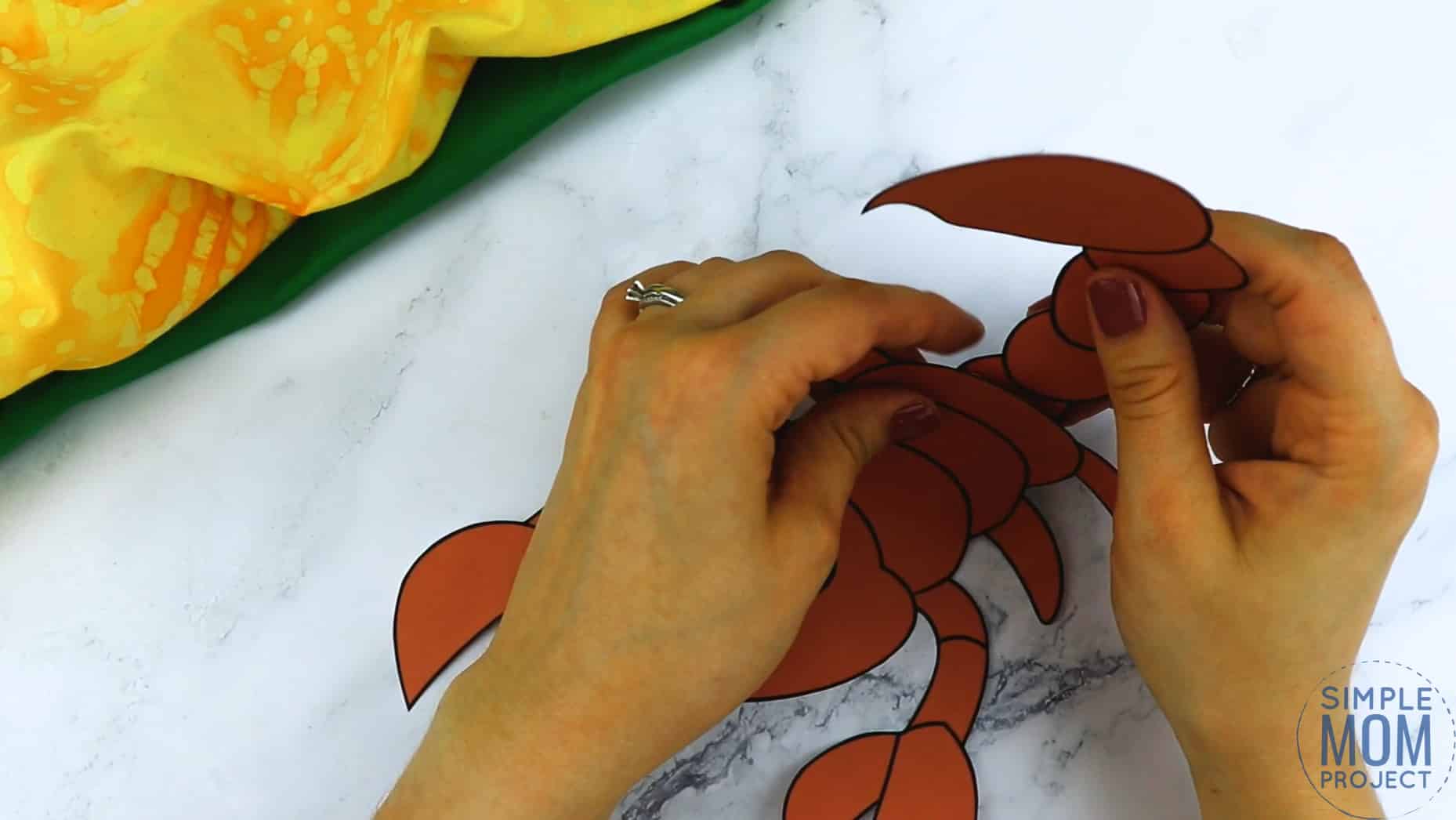 Free Printable Scorpion Craft for Kids, preschoolers and toddlers