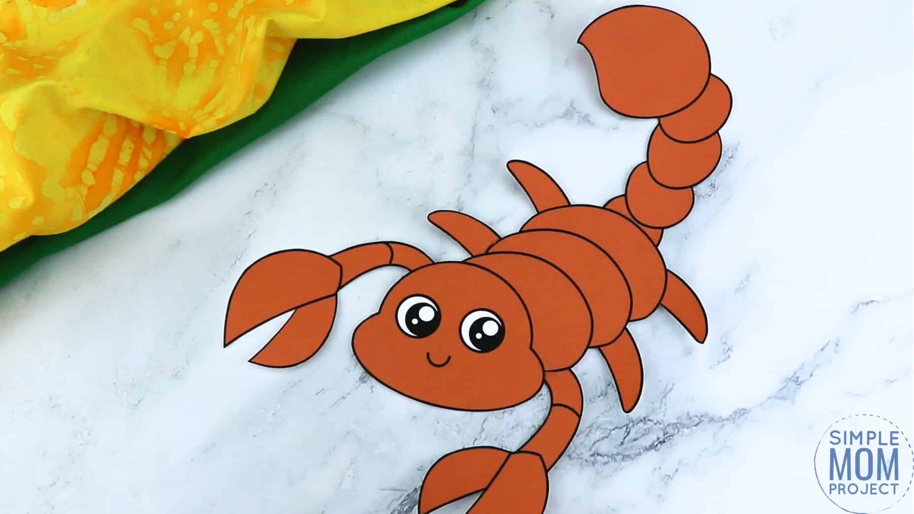 Free Printable Scorpion Craft for Kids, preschoolers and toddlers
