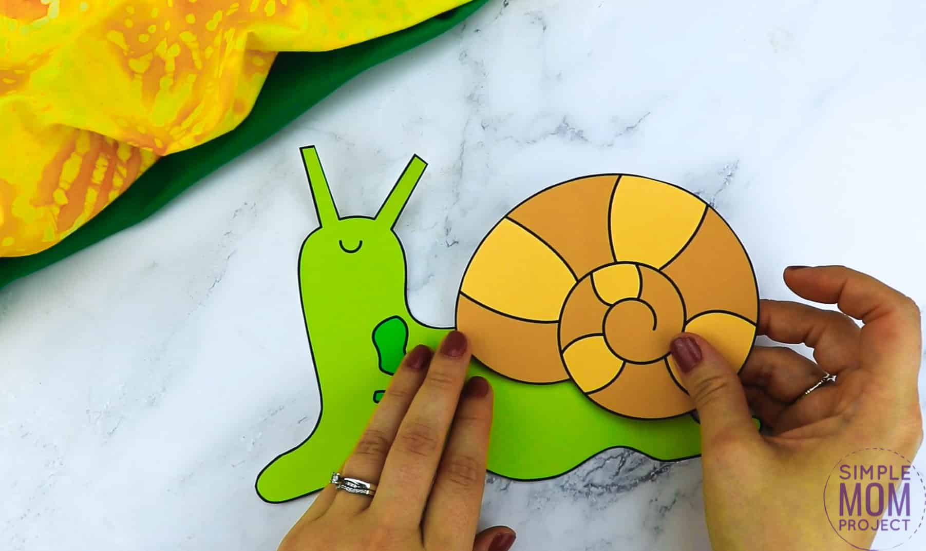 Free Printable Snail Craft for Kids, preschoolers and toddlers