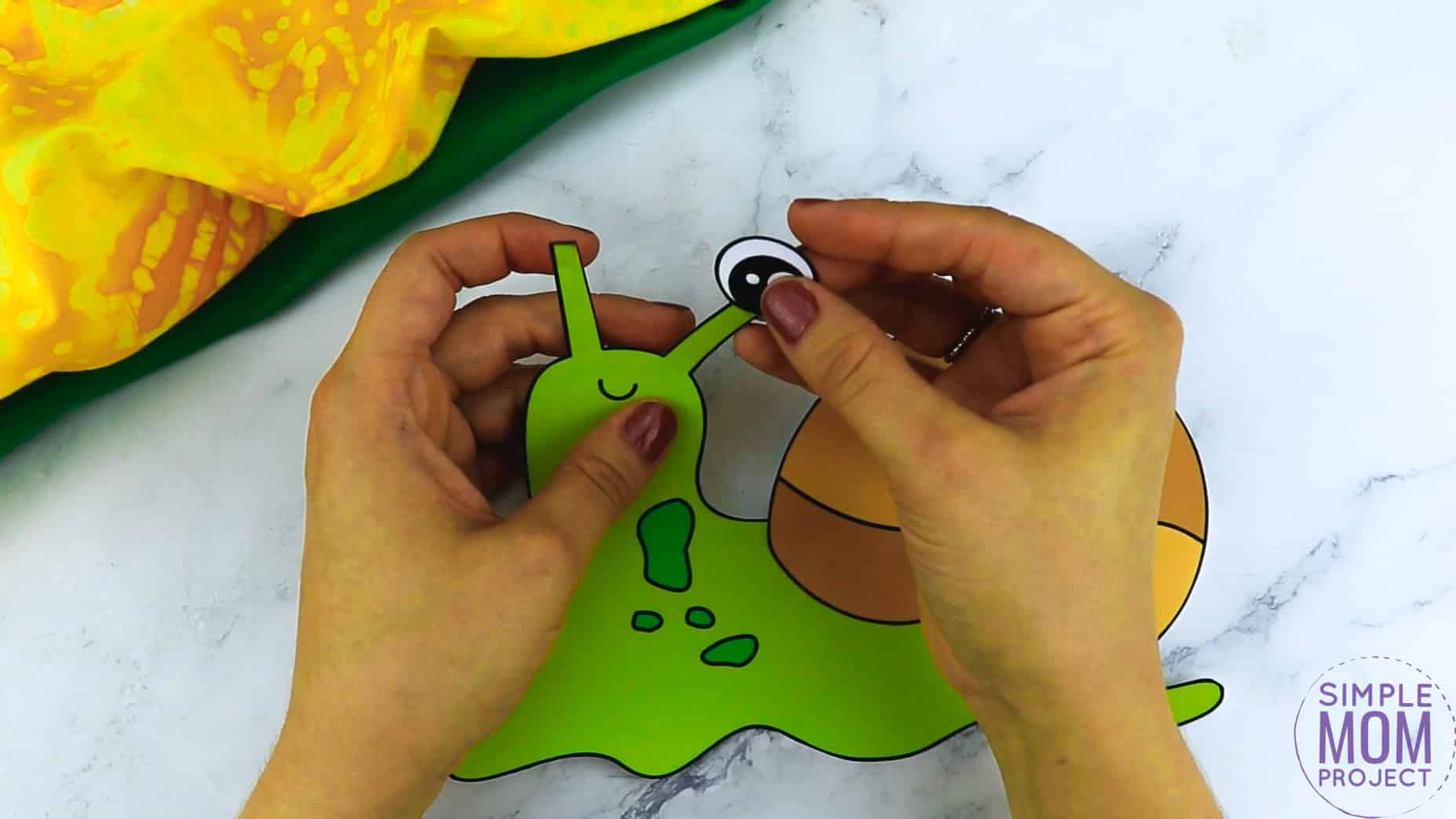 Free Printable Snail Craft for Kids, preschoolers and toddlers