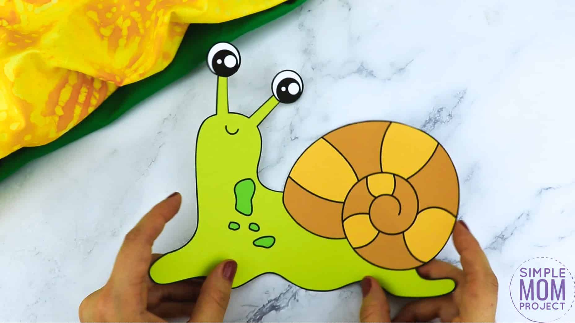 Free Printable Snail Craft for Kids, preschoolers and toddlers