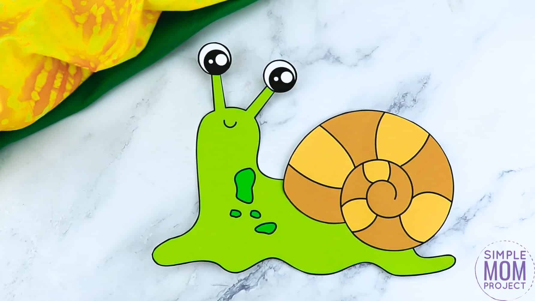 Free Printable Snail Craft for Kids, preschoolers and toddlers