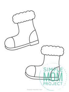 Free Printable Snow Boots Template for kids preschoolers toddlers