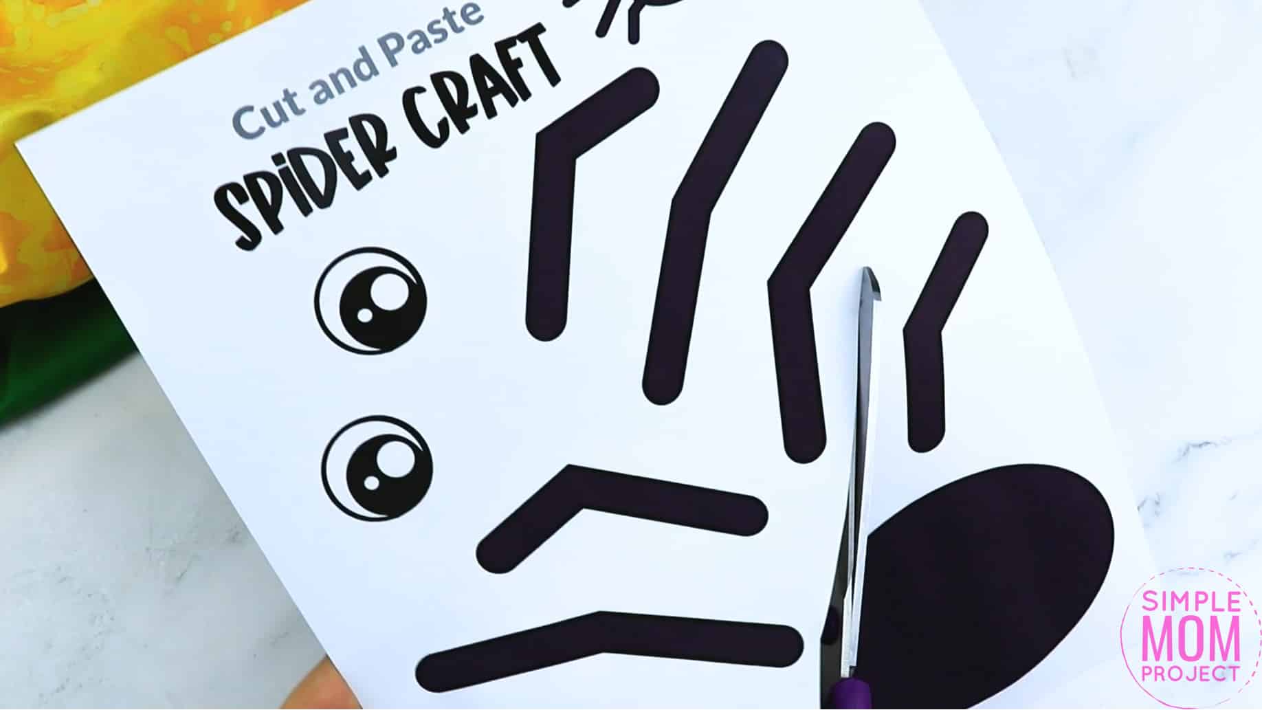 Free Printable Spider Craft for Kids, preschoolers and toddlers