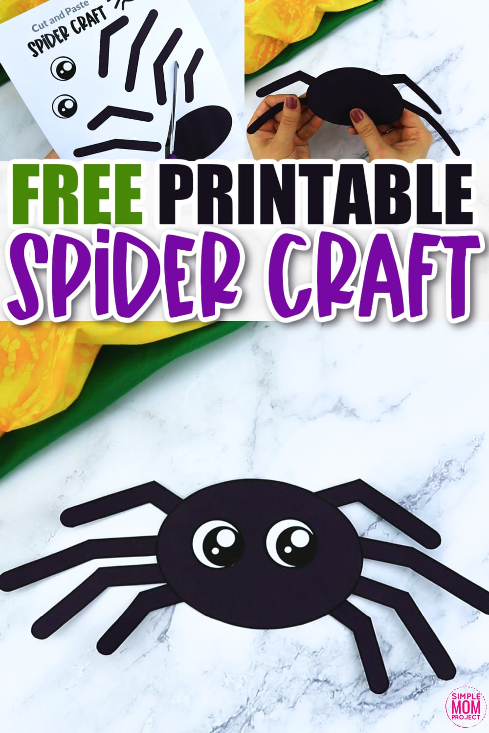 Click now for a simple way to teach the letter S in the alphabet or the number 8, click now to download and print this easy spider craft today! This paper spider craft is an easy preschool, kindergarten or toddler printable spider craft! Turn it into a spider puppet activity with a toilet paper roll or clothespin. Options for this spider craft are endless!