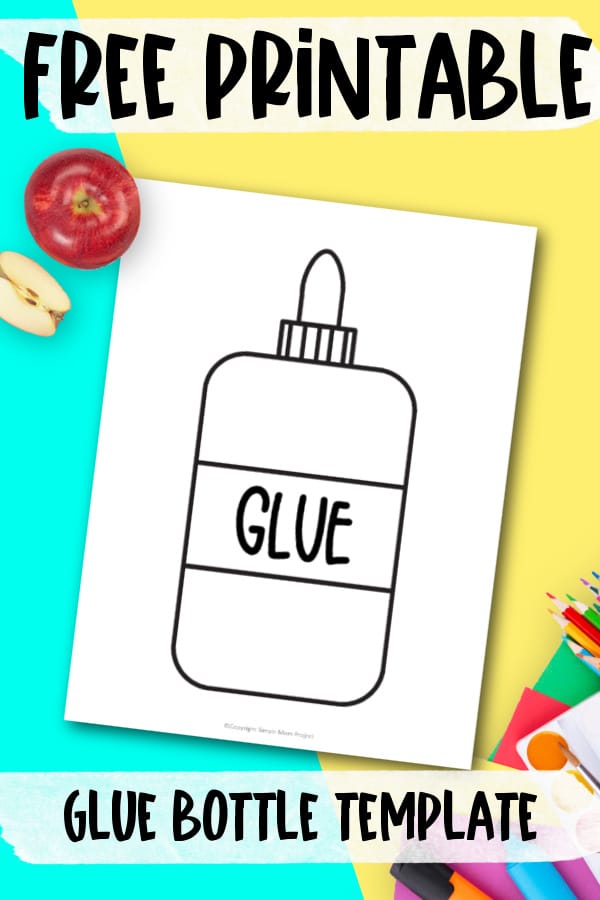 Are you looking for a fun plastic glue bottle template mockup? Use this free printable glue template. Use it as a simple coloring page or clipart for your classroom bulletin board. Whether in the library or classroom, you will love this free printable glue bottle template!